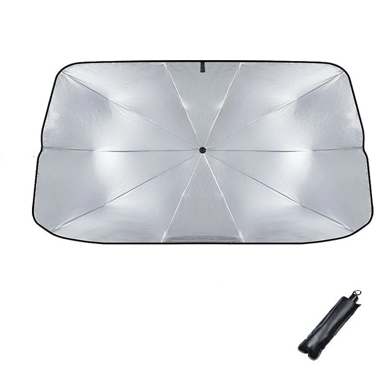 Parasol para coche, sombrilla para coche, protector solar retráctil, aislamiento térmico, sombrilla para parabrisas delantero